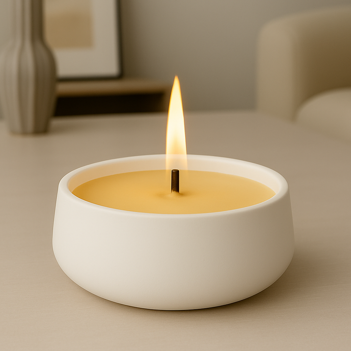 Vanilya Kokulu El Yapımı Büyük Beton Mum – 1,5 kg