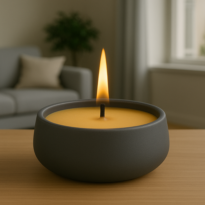 Vanilya Kokulu El Yapımı Büyük Beton Mum – 1,5 kg