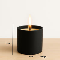 El Yapımı Kokulu Beton Mum – Lavanta, Vanilya, Çikolata Kokuları