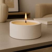 El Yapımı Siyah & Beyaz & Gri Beton Mum – 240gr | 60 Saat Yanma Süresi | Kokulu Modern Dekoratif Mum