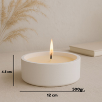 El Yapımı Siyah & Beyaz & Gri Beton Mum – 240gr | 60 Saat Yanma Süresi | Kokulu Modern Dekoratif Mum