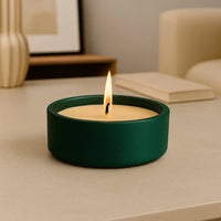 5'li Dekoratif Set – El Yapımı Kapaklı Mum, Vazo ve Mumluk ile Minimal Tasarım