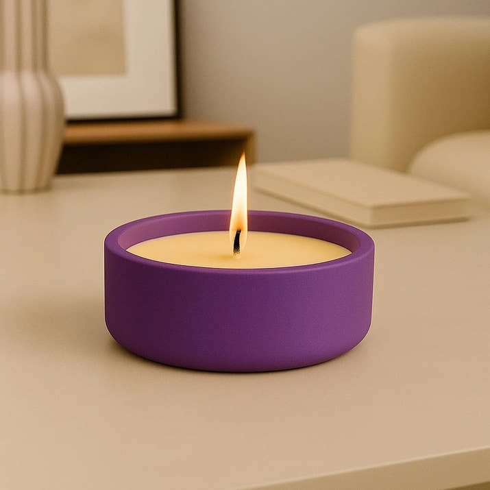 5'li Dekoratif Set – El Yapımı Kapaklı Mum, Vazo ve Mumluk ile Minimal Tasarım