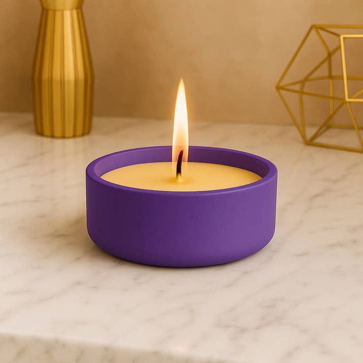 5'li Dekoratif Set – El Yapımı Kapaklı Mum, Vazo ve Mumluk ile Minimal Tasarım