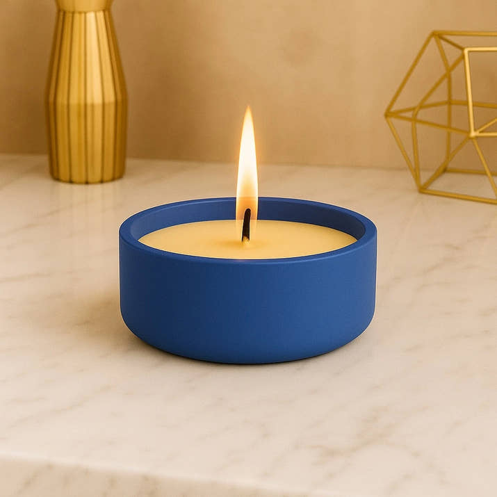 5'li Dekoratif Set – El Yapımı Kapaklı Mum, Vazo ve Mumluk ile Minimal Tasarım