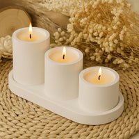 3’lü Beton Mum Seti | Minimal & Modern Tasarım